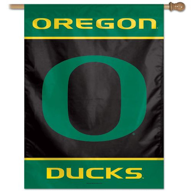 Banner de los Oregon Ducks de 27 x 37 con diseño de logotipo O vertical