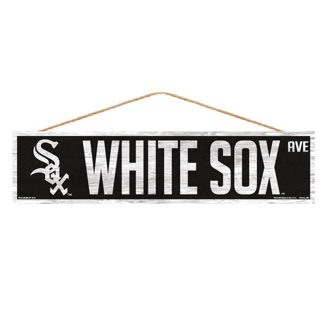 Letrero de los White Sox de Chicago de 4 x 17 pulgadas con diseño de Wood Avenue