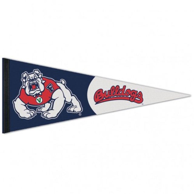 Banderín de los Bulldogs de Fresno State de 12 x 30, estilo premium