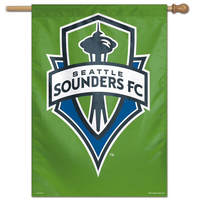 Pancarta vertical de los Seattle Sounders de 28 x 40 pulgadas