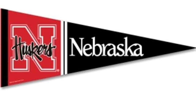 Banderín de los Nebraska Cornhuskers de 12 x 30, estilo premium