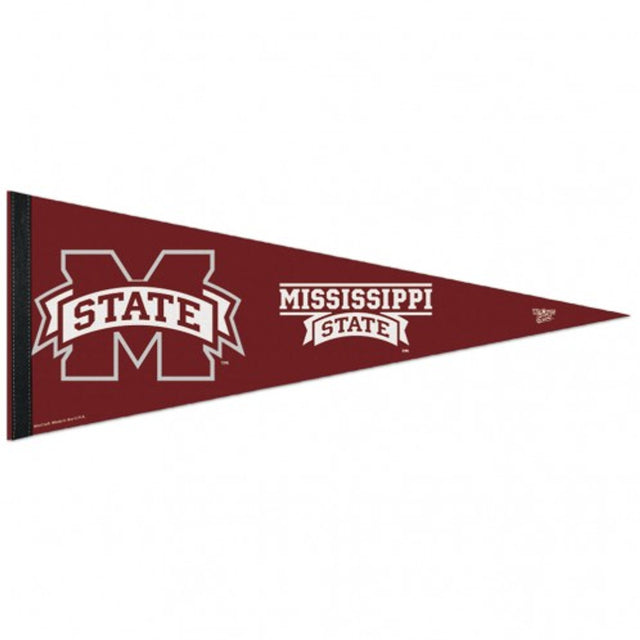 Banderín de los Mississippi State Bulldogs de 12 x 30, estilo premium