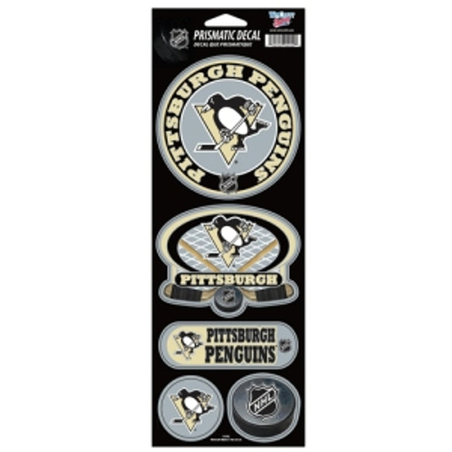 Pegatinas prismáticas de los Pittsburgh Penguins