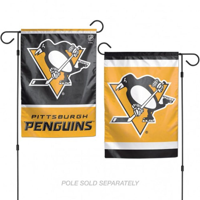 Bandera de los Pittsburgh Penguins de 12 x 18 pulgadas, estilo jardín, de 2 lados