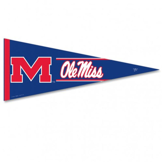 Banderín de los Mississippi Rebels de 12 x 30, estilo premium