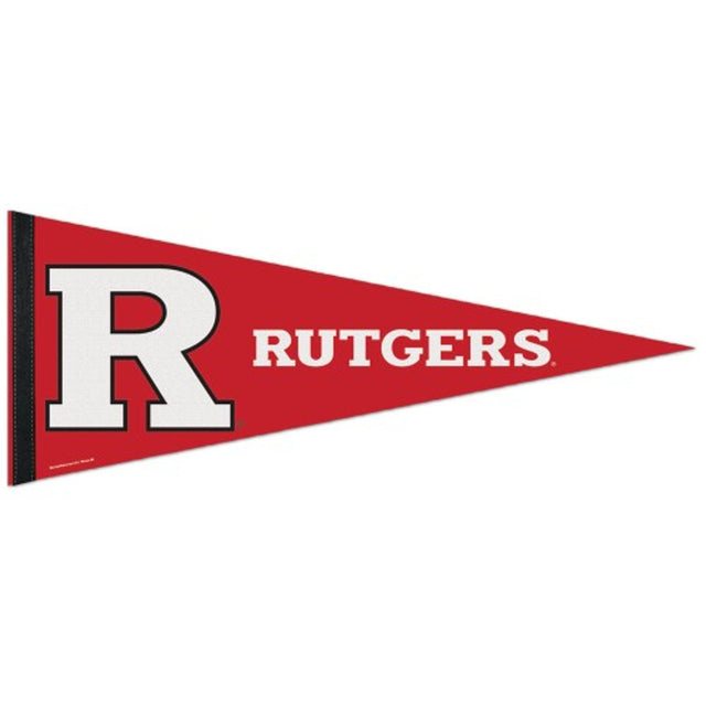 Banderín de los Rutgers Scarlet Knights de 12 x 30, estilo premium