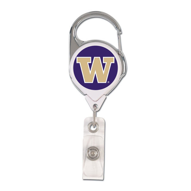 Porta credencial retráctil premium de Washington Huskies