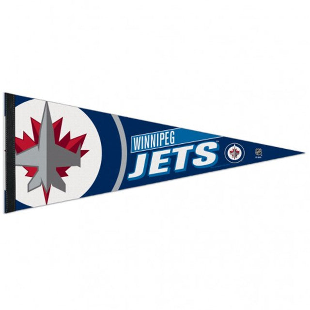 Banderín de los Winnipeg Jets de 12 x 30, estilo premium