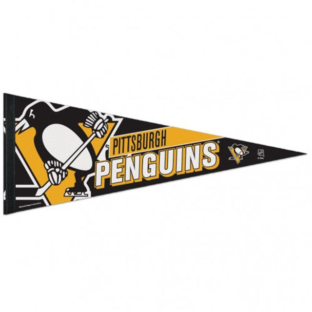 Banderín de los Pittsburgh Penguins de 12 x 30, estilo premium