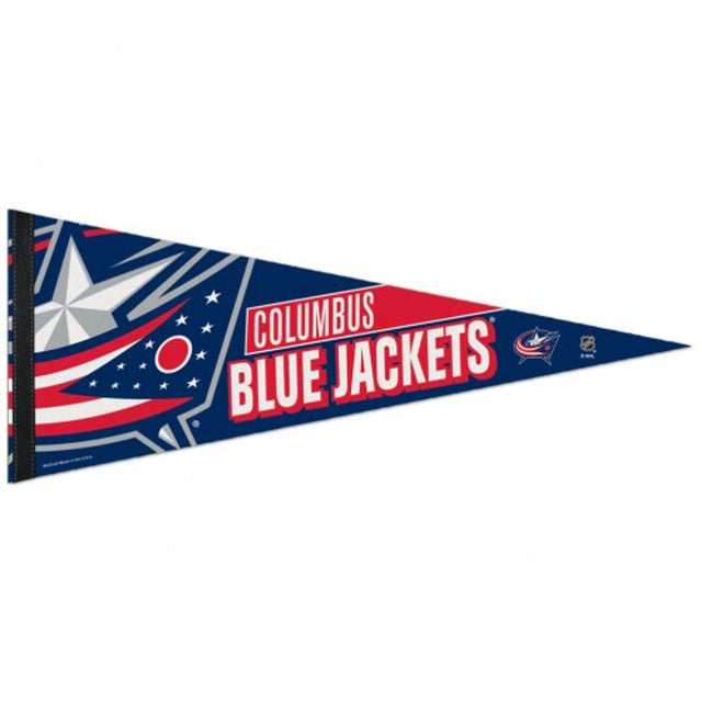 Banderín de los Columbus Blue Jackets de 12 x 30, estilo premium