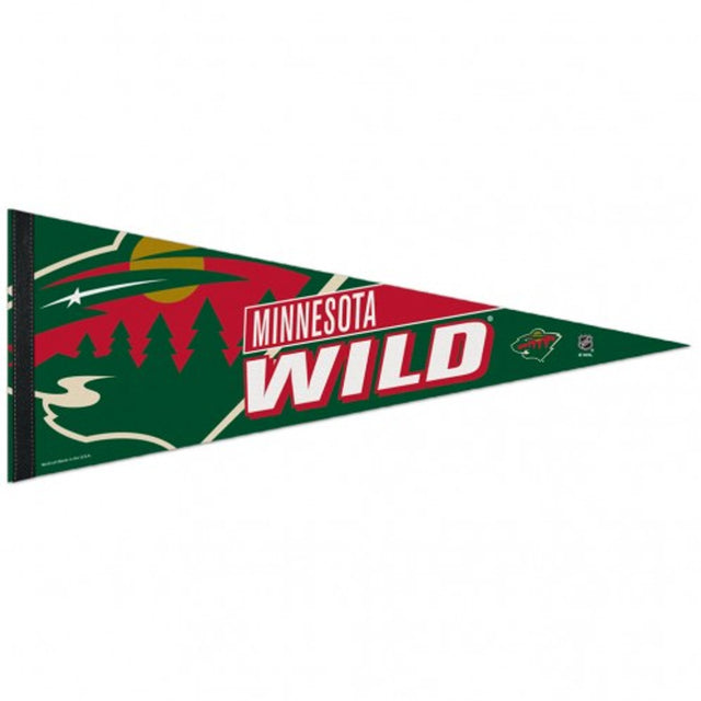 Banderín de Minnesota Wild de 12 x 30, estilo premium