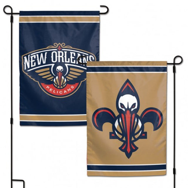 Bandera de los New Orleans Pelicans de 12 x 18 pulgadas, estilo jardín, de 2 lados