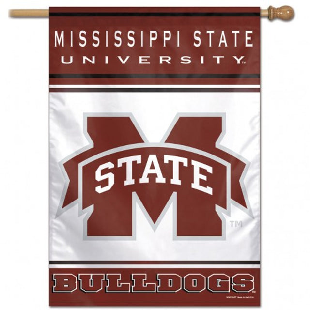 Bandera vertical de los Mississippi State Bulldogs de 28 x 40 pulgadas