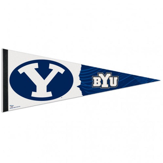 Banderín de los BYU Cougars de 12 x 30, estilo premium