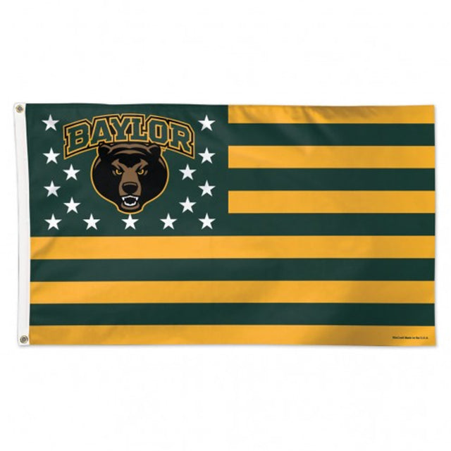 Bandera de los Baylor Bears de 3 x 5 pulgadas, estilo de lujo, diseño de estrellas y rayas