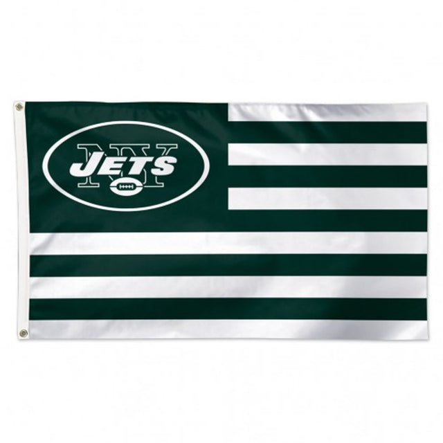 Bandera de los New York Jets de 3 x 5 pulgadas con diseño americano de lujo