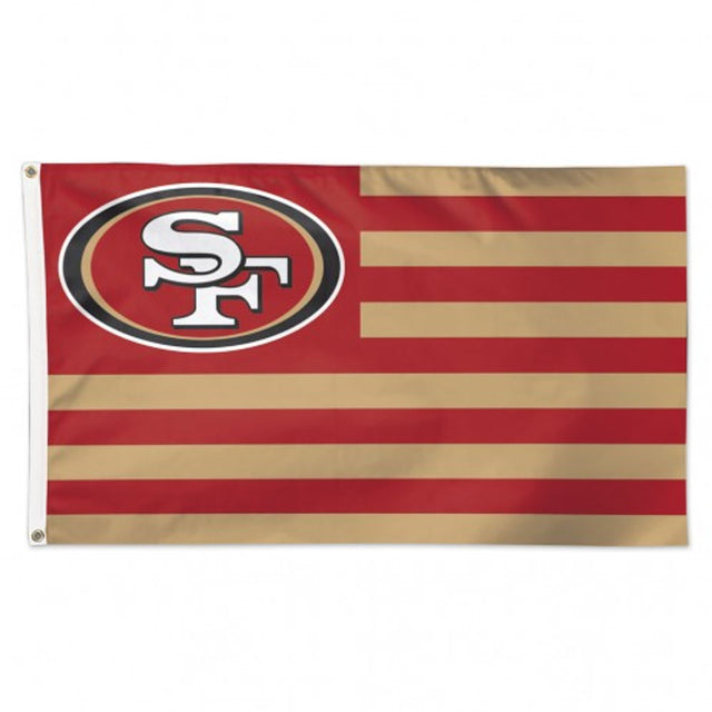 Bandera de los San Francisco 49ers de 3 x 5 pulgadas con diseño americano de lujo