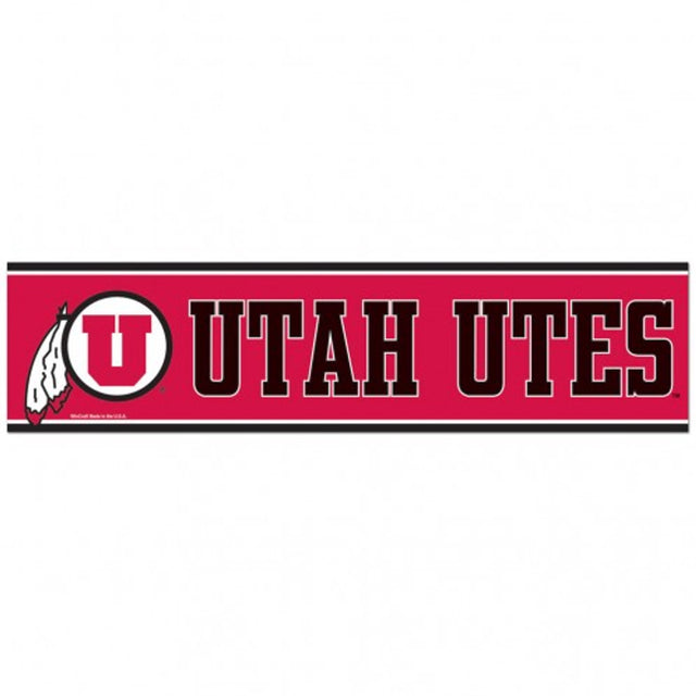 Utah Utes Decal 3x12 Bumper Strip Style