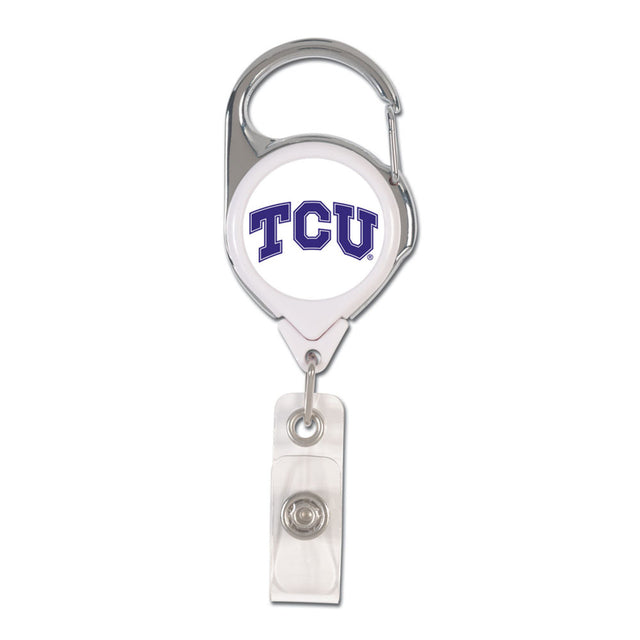 Porta credencial retráctil premium de TCU Horned Frogs