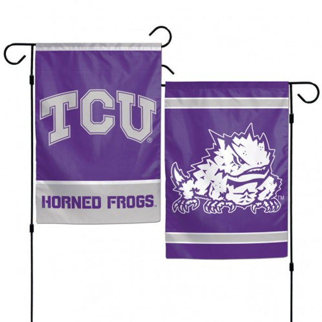 Bandera de ranas con cuernos de TCU de 12 x 18 pulgadas, estilo jardín, de 2 lados