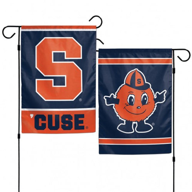 Bandera naranja de Syracuse de 12 x 18 pulgadas, estilo jardín, de 2 lados