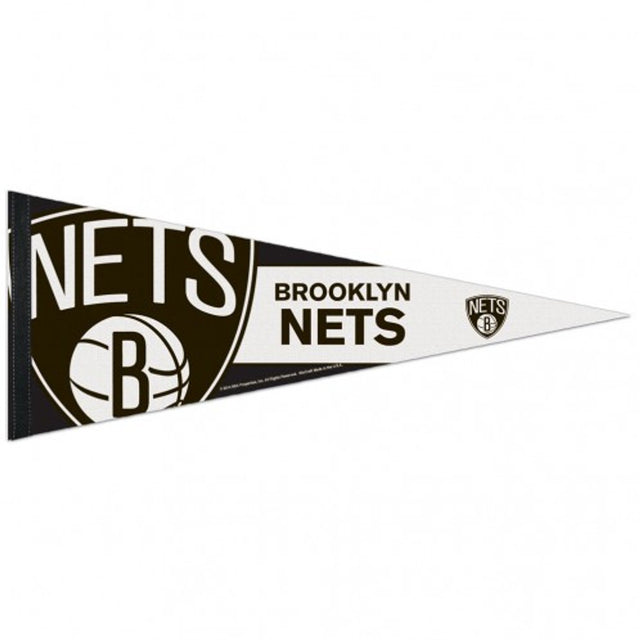 Banderín de los Brooklyn Nets de 12 x 30 pulgadas, estilo premium