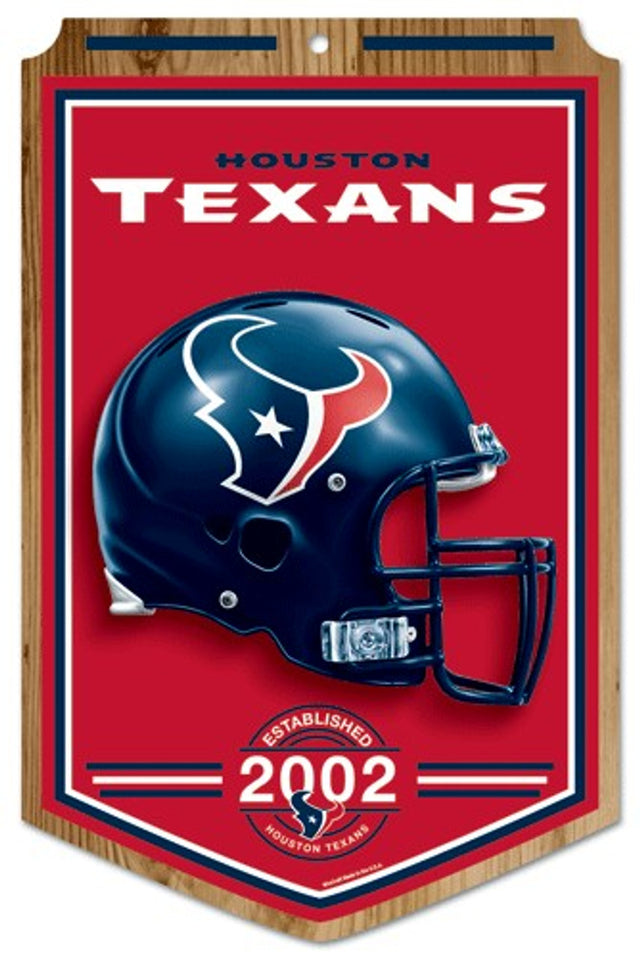 Letrero de madera de 11 x 17 de los Houston Texans