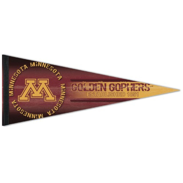 Banderín de los Minnesota Golden Gophers de 12 x 30, estilo premium