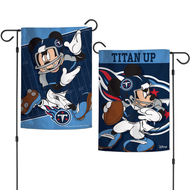 Bandera de los Tennessee Titans de 12 x 18 pulgadas, estilo jardín, de Disney, de 2 lados