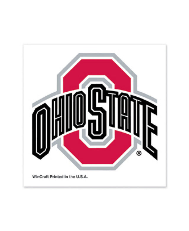 Tatuajes temporales de los Buckeyes de Ohio State en color para el equipo