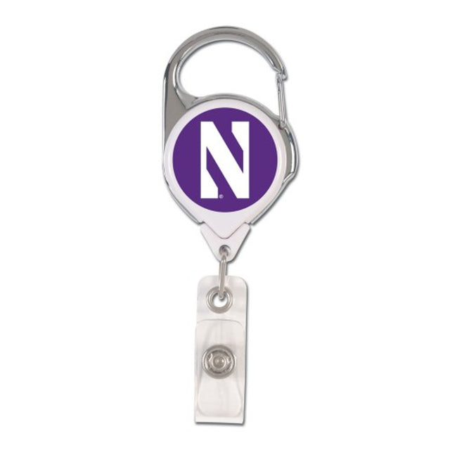 Northwestern Wildcats Badge Holder Premium Retractable