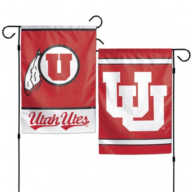 Bandera de los Utah Utes de 12 x 18 pulgadas, estilo jardín, de 2 lados