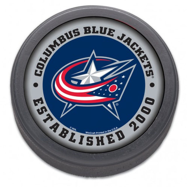 Disco de hockey de los Columbus Blue Jackets, fabricado en 2000, a granel