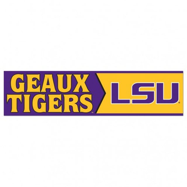 Calcomanía de LSU Tigers, estilo tira para parachoques de 3 x 12 pulgadas