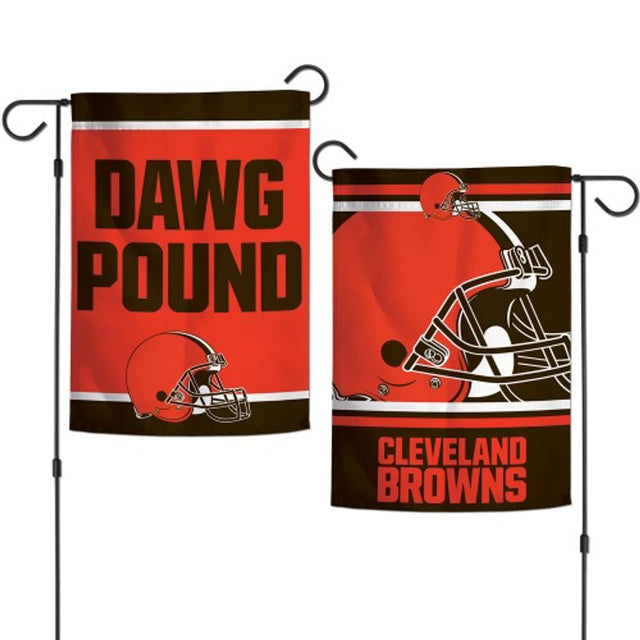 Bandera de los Cleveland Browns de 12 x 18 pulgadas, estilo jardín, diseño de eslogan de dos caras