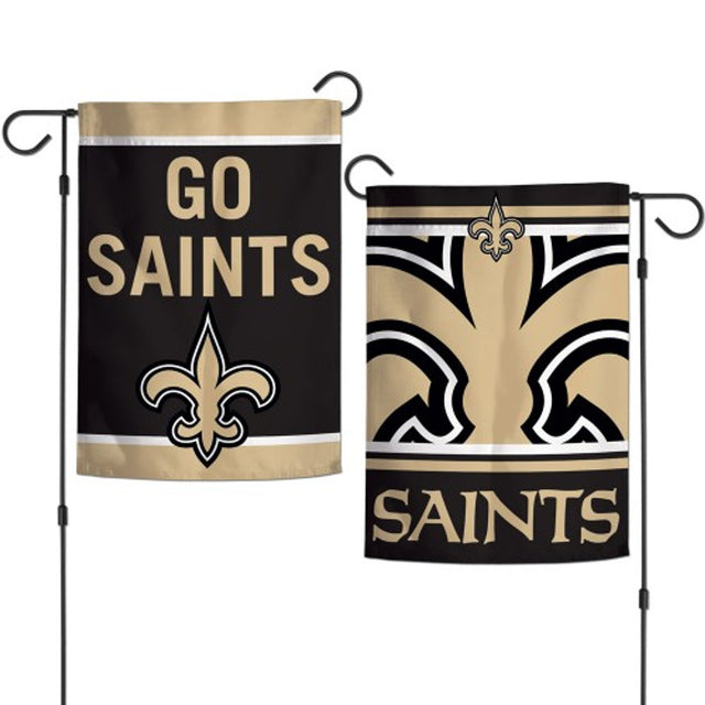 Bandera de los New Orleans Saints de 12 x 18 pulgadas, estilo jardín, diseño de eslogan de 2 lados