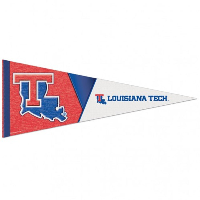 Banderín de los Louisiana Tech Bulldogs de 12 x 30, estilo premium