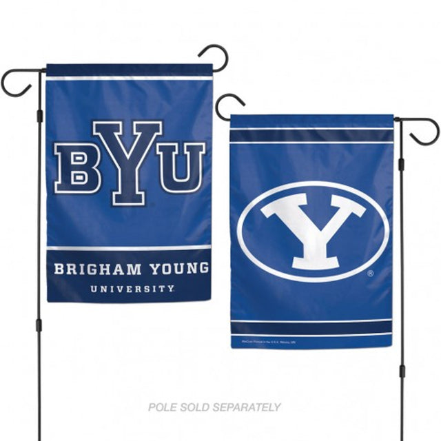 Bandera de los BYU Cougars de 12 x 18 pulgadas, estilo jardín, de 2 lados