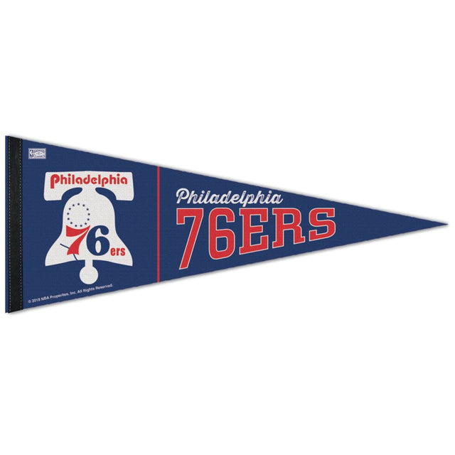 Philadelphia 76ers Pennant 12x30 Premium Style Hardwood Classic Design