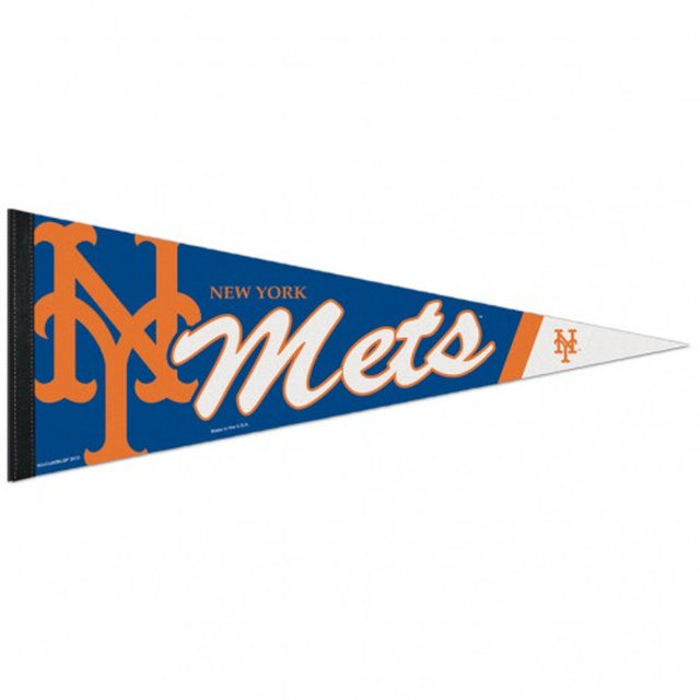 Banderín de los Mets de Nueva York de 12 x 30 cm, estilo premium