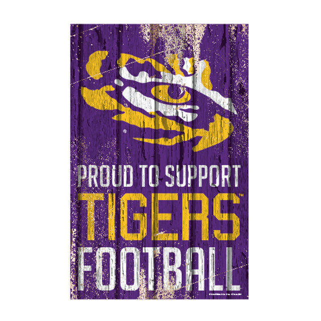 LSU Tigers 以 11x17 木材为标志，自豪地支持设计