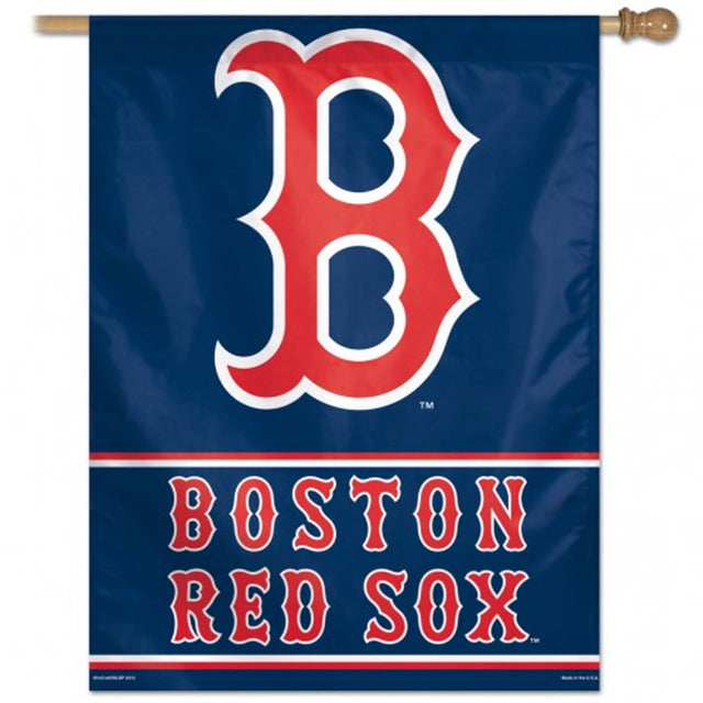 Banner de los Boston Red Sox de 28 x 40 con diseño de logotipo vertical