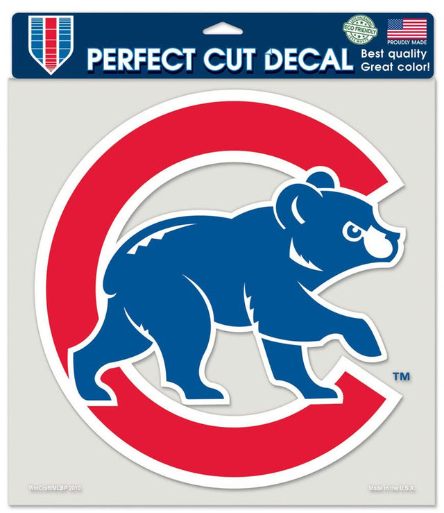 Calcomanía de los Chicago Cubs troquelada de 8 x 8 pulgadas