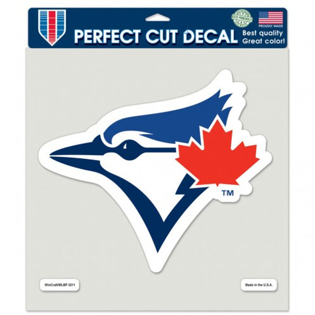 Calcomanía de los Toronto Blue Jays de 8 x 8 pulgadas con diseño de logotipo de gorra de color de corte perfecto