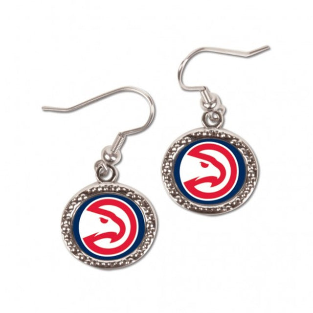 Pendientes de los Atlanta Hawks de estilo redondo