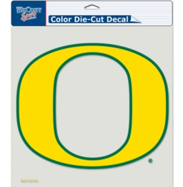 Calcomanía de Oregon Ducks de 8 x 8 pulgadas troquelada en color