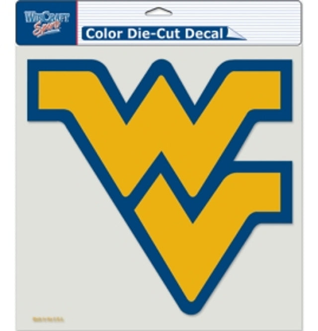 Calcomanía de los West Virginia Mountaineers troquelada de 8 x 8 pulgadas