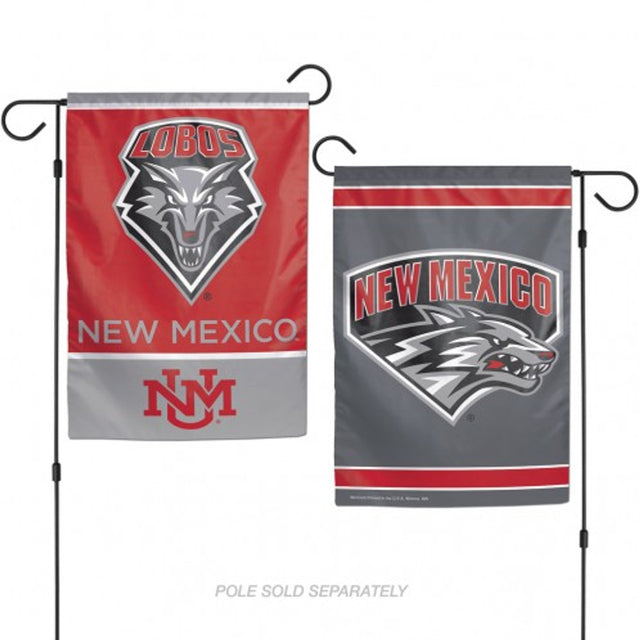 New Mexico Lobos Flag 12x18 Garden Style 2 Sided