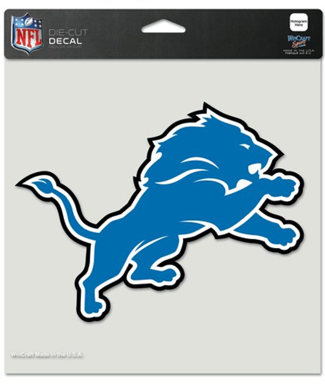 Calcomanía de los Detroit Lions troquelada de 8 x 8 pulgadas