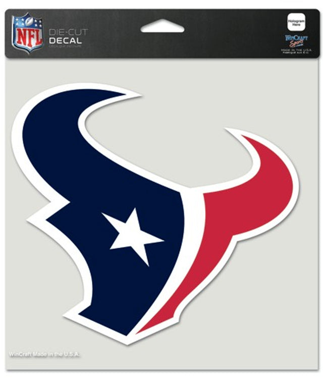 Calcomanía de los Houston Texans troquelada de 8 x 8 pulgadas